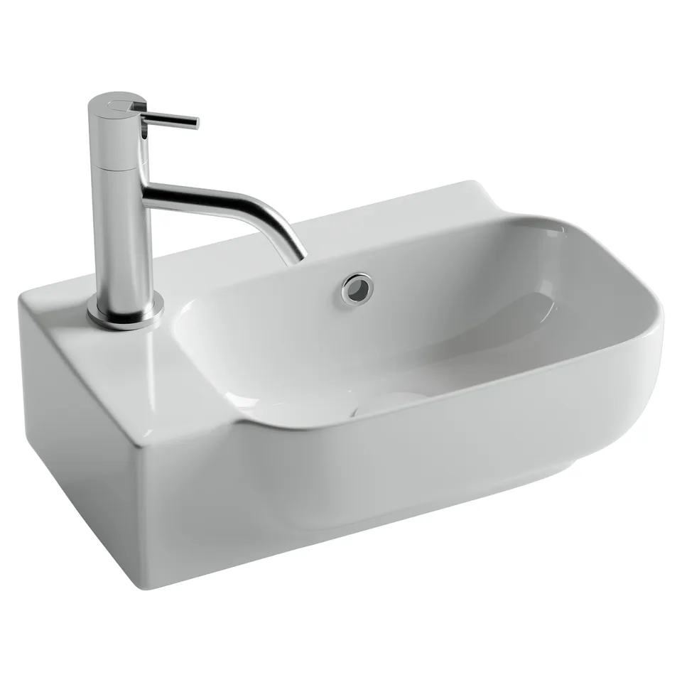 Раковина из сантехнического фарфора Ceramica Nova Элемент (Element) 40 см CN6074R подвесная цвет белый