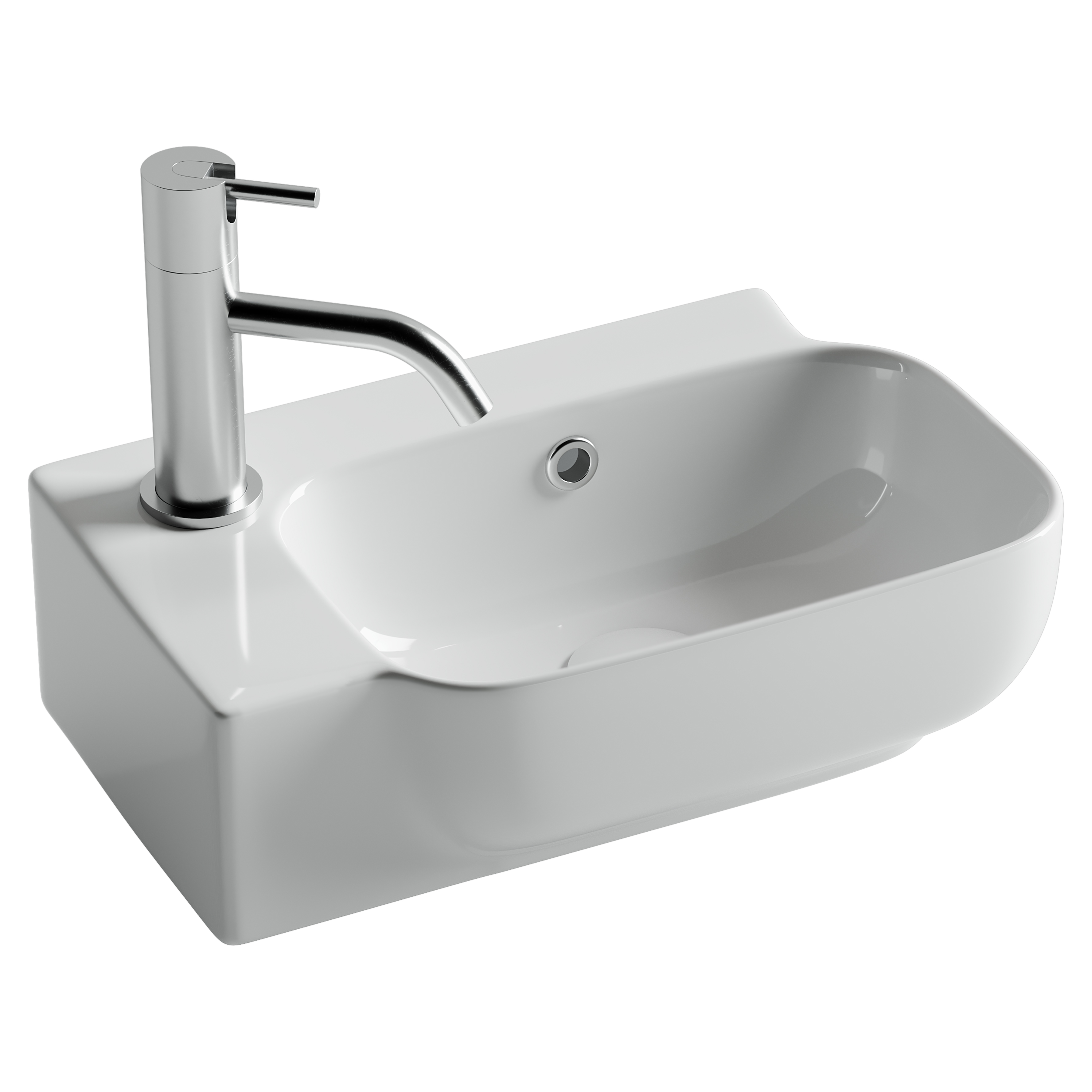 Раковина из сантехнического фарфора Ceramica Nova Элемент (Element) 40 см CN6074R подвесная цвет белый