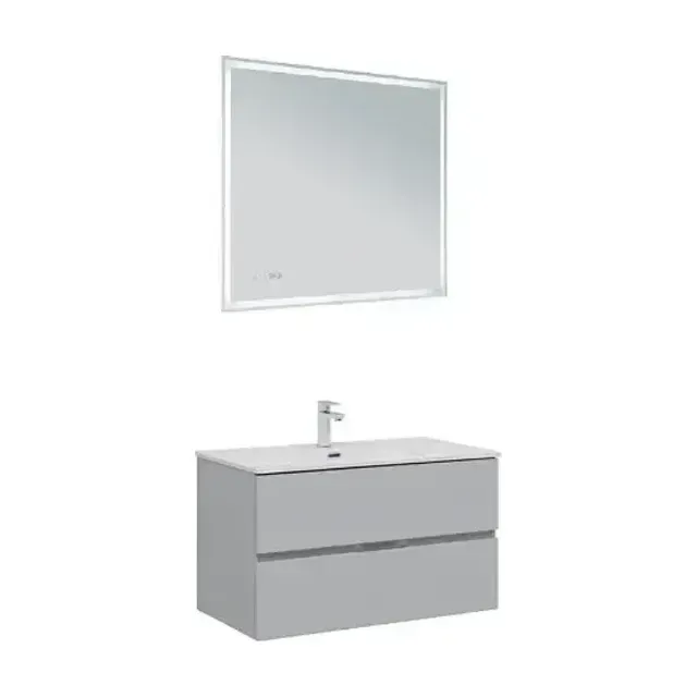 Комплект мебели Aquanet Алвита New 90 2 ящика, серый