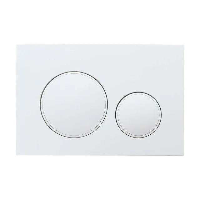 Кнопка смыва Veconi FLUSH V10, FLV10-W, 240х162х7, пластик, белый глянец кайма - белый глянец