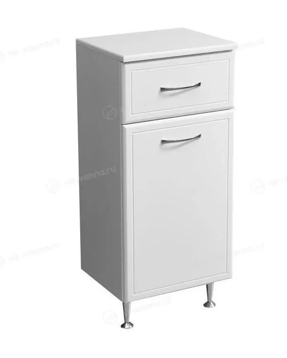 Комод Stella Polar Концепт 36 белый глянец с бельевой корзиной