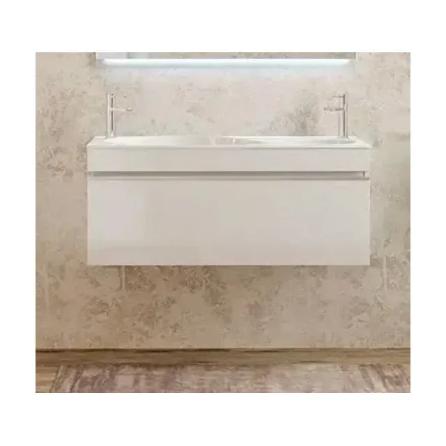 Тумба с раковиной Velvex Otto 100 белый глянец