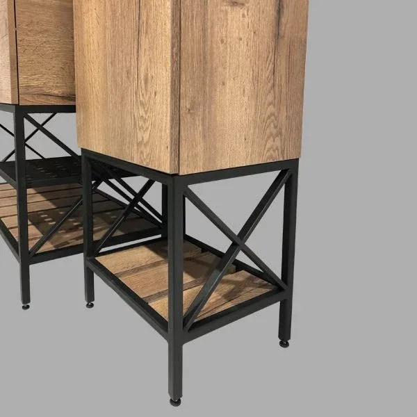 Шкаф-колонна Comforty Бредфорд 40 дуб темный L/R