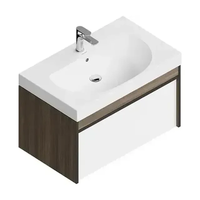Тумба с раковиной Kerama Marazzi Modula 80 белый глянец/арабика