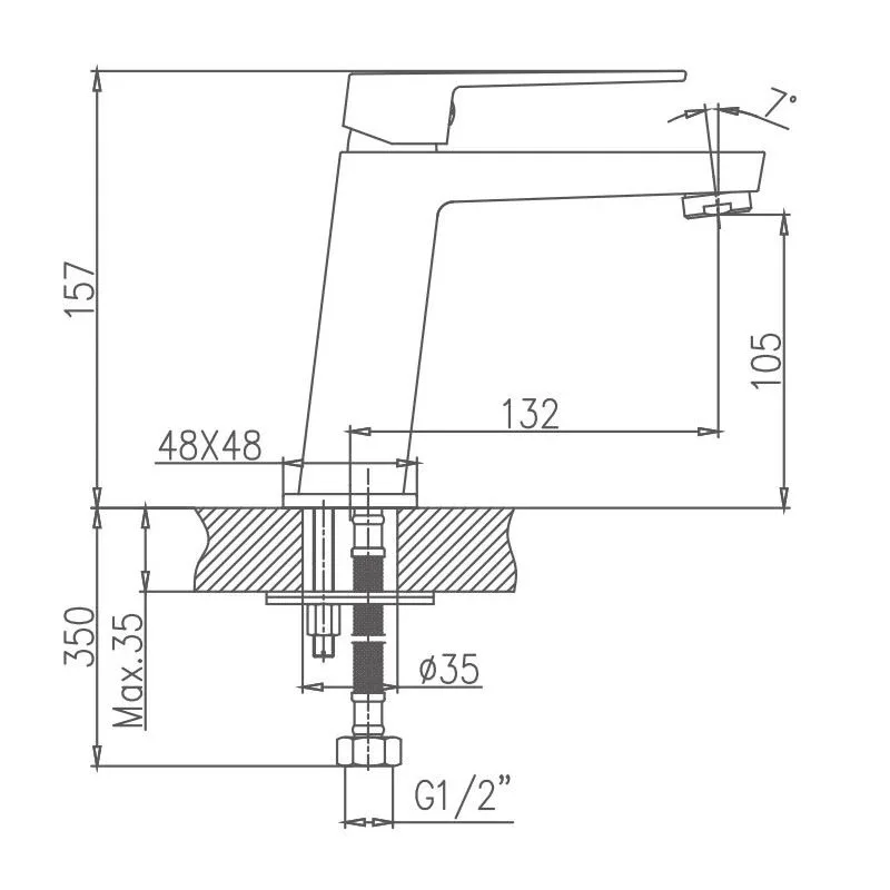 Смеситель Haiba HB11191 для раковины хром