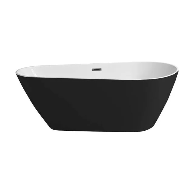 Ванна отдельностоящая Grossman Fly GR-1102MB (170х80х60) цвет черный/белый матовый