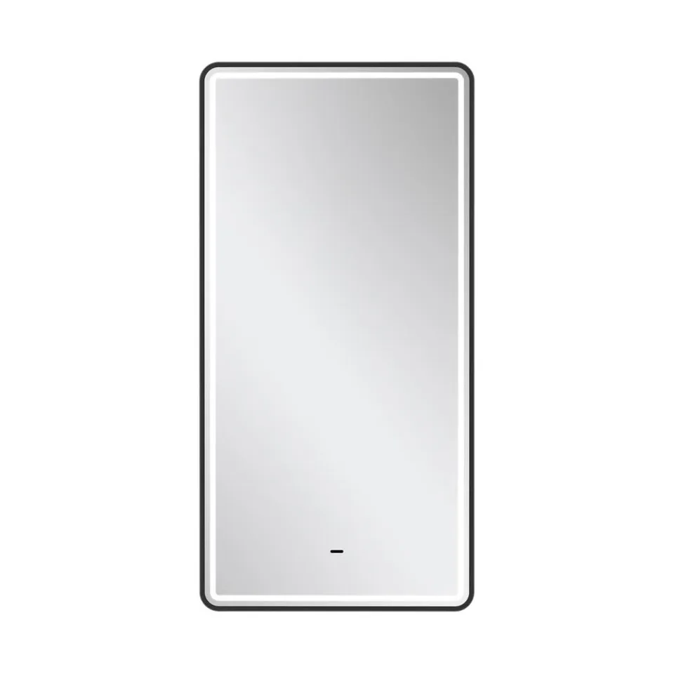 Зеркало Equil Стоун/Stoune 50*90 с подсветкой, черное