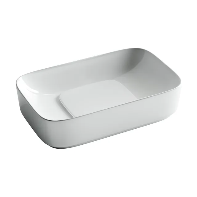 Раковина из сантехнического фарфора Ceramica Nova Элемент (Element) 60 см CN5021 накладная цвет белый