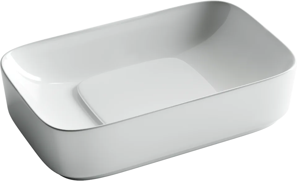 Раковина из сантехнического фарфора Ceramica Nova Элемент (Element) 60 см CN5021 накладная цвет белый