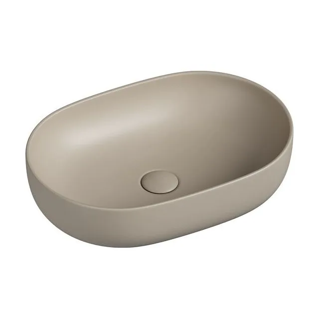 Раковина из сантехнического фарфора Ceramica Nova Элемент (Element) 60 см CN6047MC накладная цвет бежевый матовый