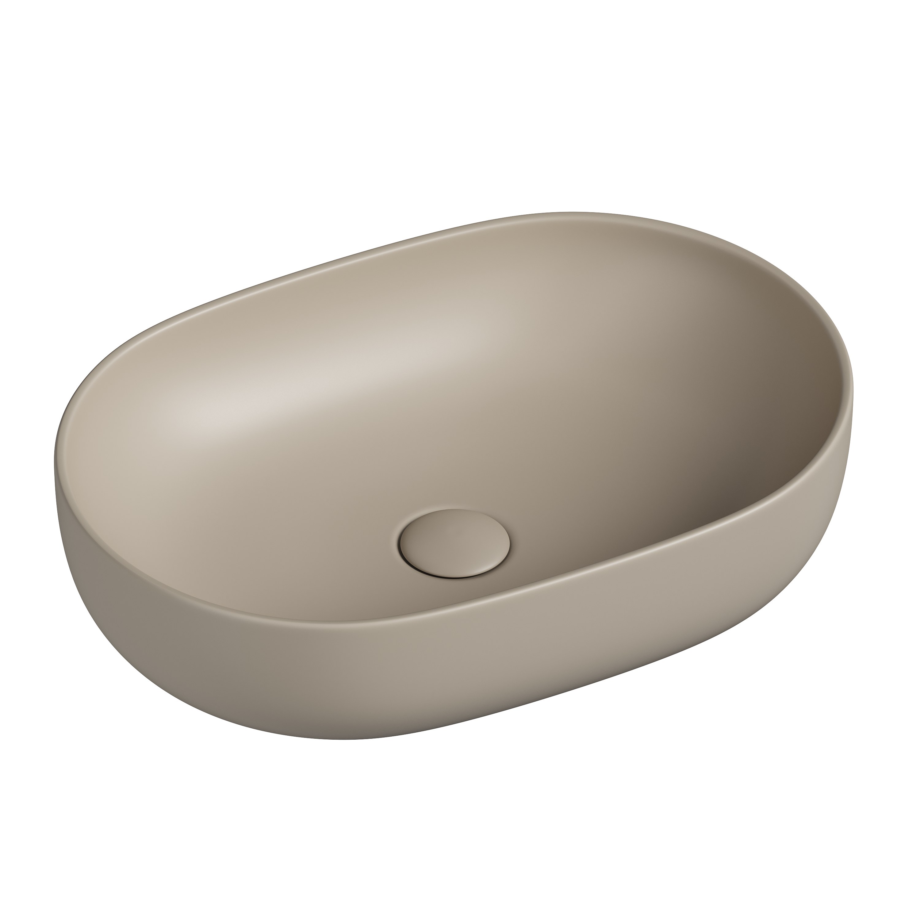 Раковина из сантехнического фарфора Ceramica Nova Элемент (Element) 60 см CN6047MC накладная цвет бежевый матовый