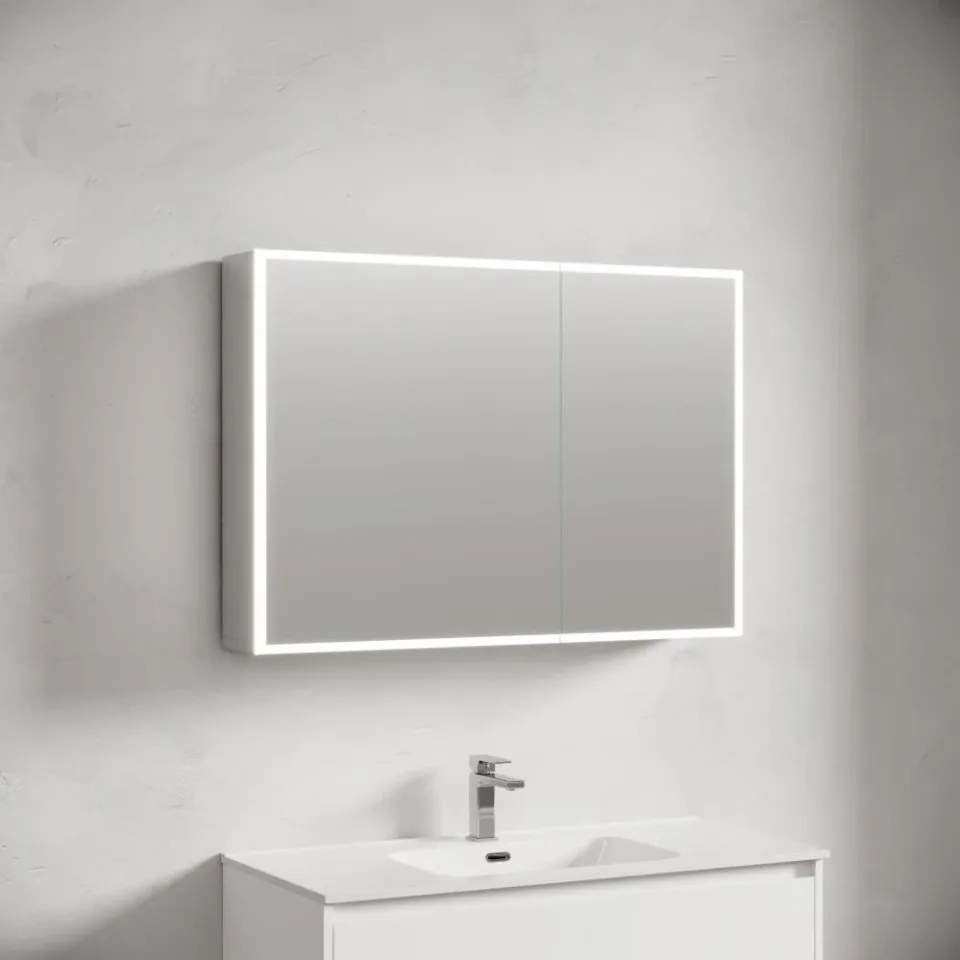 Зеркало-шкаф Sancos Evoke 100*70 с Led подсветкой