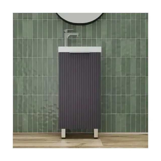 Тумба с раковиной Style Line Соло 40 L/R графит нубук