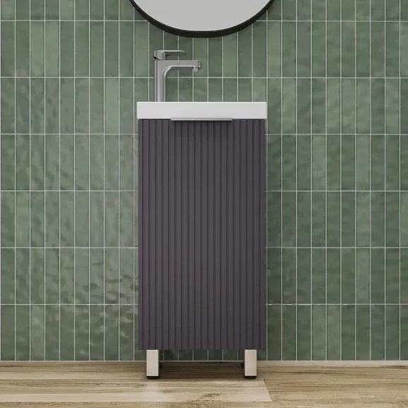 Тумба с раковиной Style Line Соло 40 L/R графит нубук