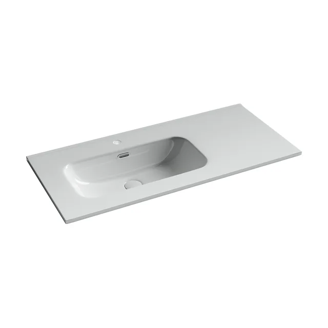 Раковина из сантехнического фарфора Ceramica Nova Элемент (Element) 101 см CN7003L накладная цвет белый