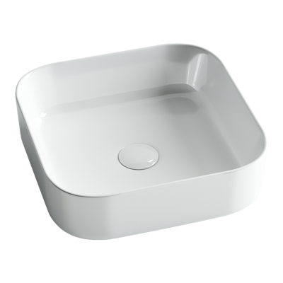 Раковина из сантехнического фарфора Ceramica Nova Элемент (Element) 39 см CN6012 накладная цвет белый