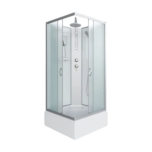 Душевая кабина Niagara Classic NG-1108-14BKT (90х90х210) средний поддон(26см),стекло матовое,4 места с полкой