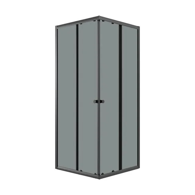 Душевое ограждение Niagara Eco NG-1009-14QT (90х90х190) квадрат,раздвижное,черный,стекло тонированное