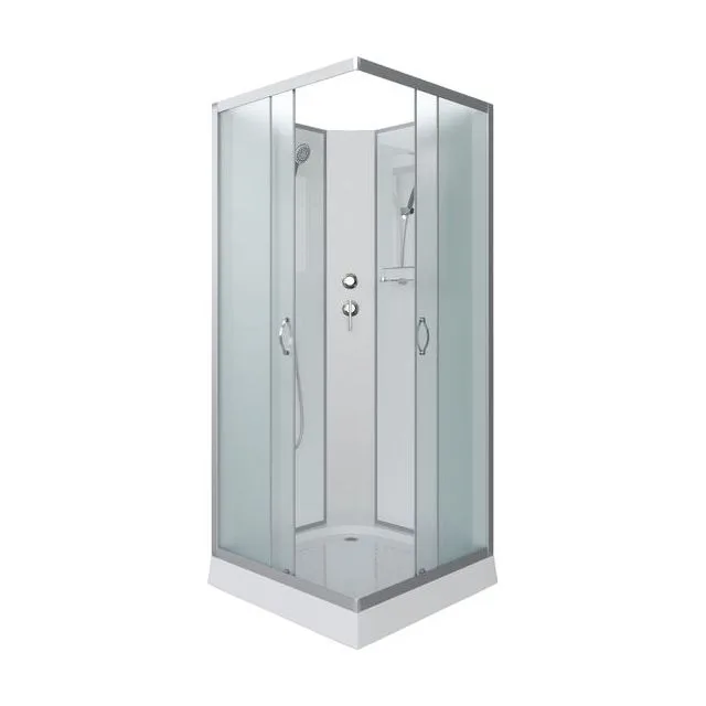 Душевая кабина Niagara Classic NG-1101-14BK (90х90х200) низкий поддон(13см),стекло матовое,3 места с полкой