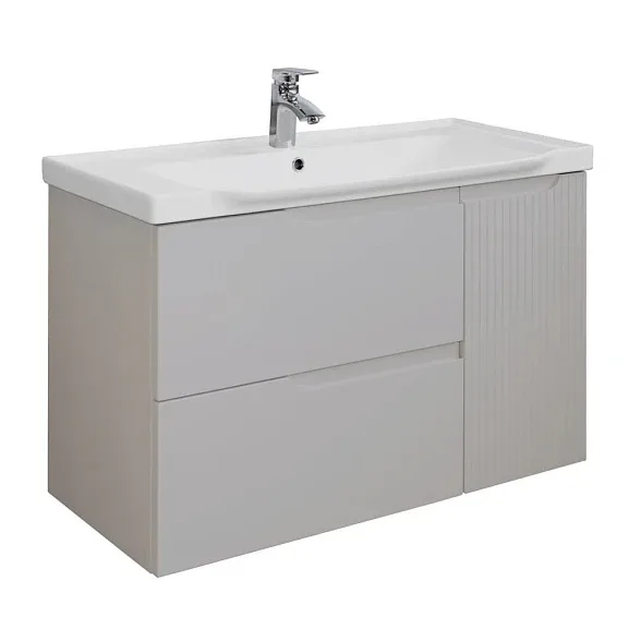 Тумба с раковиной Comforty Сидней 100 серый шелк (раковина Comforty CF188057-100)