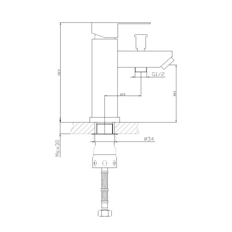 Смеситель Haiba HB12801 для раковины с гигиеническим душем сталь матовая