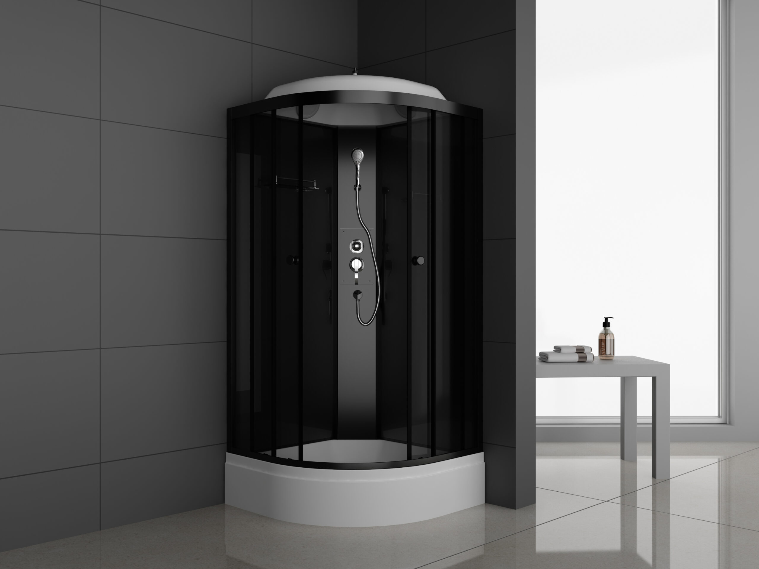 Душевая кабина ODA-8900 т/с (90*90) средний поддон 90 x 90 x 215