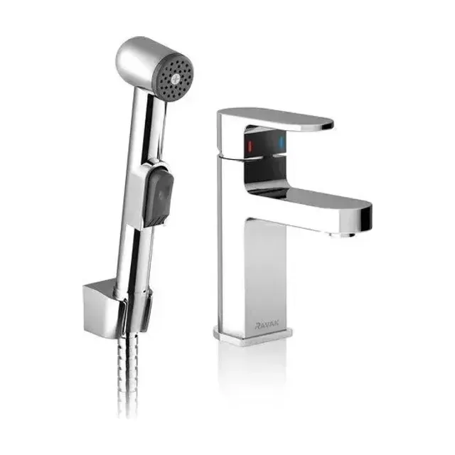 Смеситель Ravak Chrome CR 112.00 для раковины с гигиеническим душем