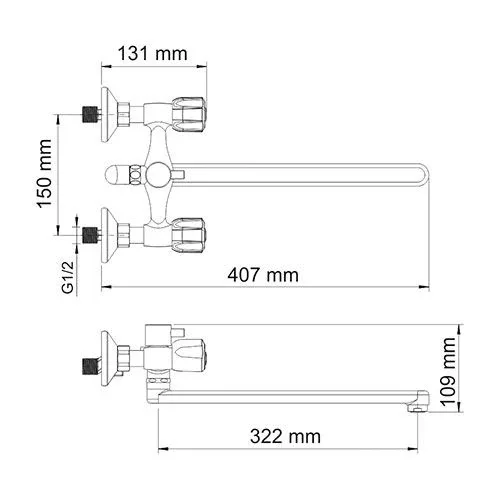 Смеситель WasserKRAFT Amper 2902L универсальный