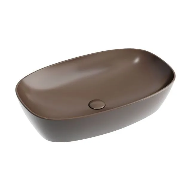 Раковина из сантехнического фарфора Ceramica Nova Элемент (Element) 60 см CN6049MDB накладная цвет темно-коричневый матовый
