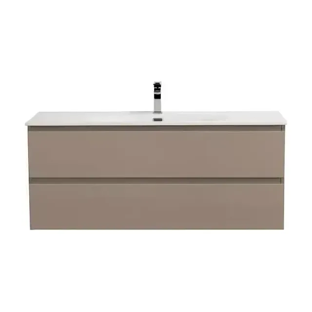 Тумба с раковиной BelBagno Крафт (Kraft) 120 с двумя ящиками бежевая матовая (раковина BB-8099-120)