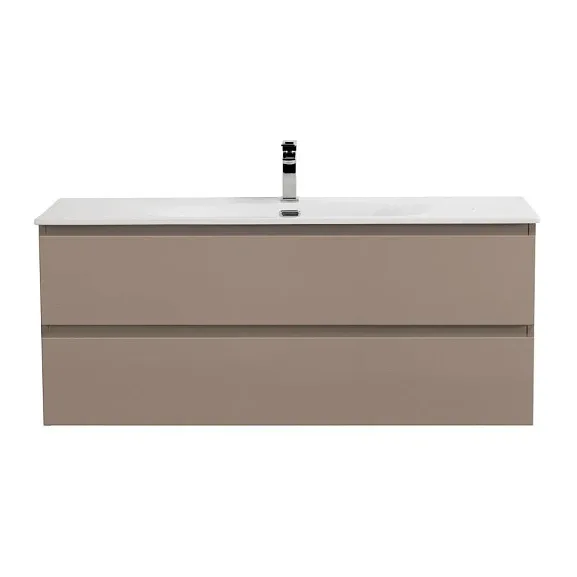 Тумба с раковиной BelBagno Крафт (Kraft) 120 с двумя ящиками бежевая матовая (раковина BB-8099-120)