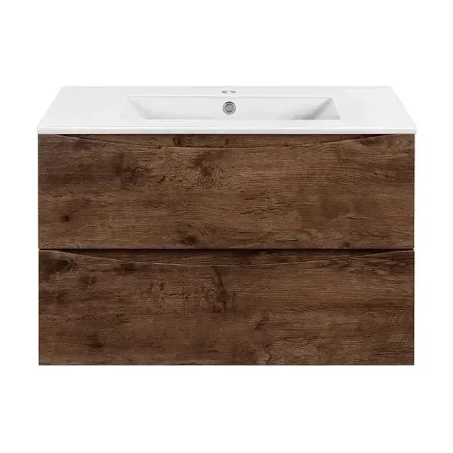 Тумба с раковиной Vincea Миа (Mia) Слим (Slim) 80 темный дуб