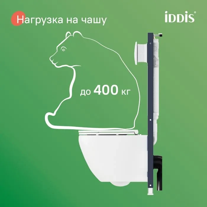 Комплект инсталляции Iddis Бэйсик (Basic) клавиша смыва белый глянец OPH10W0i77 унитаз BLQNDSEI25