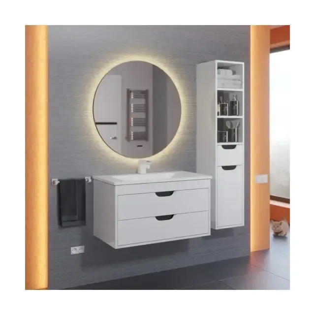 Зеркало Uperwood Modul 80*80 бесконтактный сенсор, антизапотевание, круглое, теплая подсветка