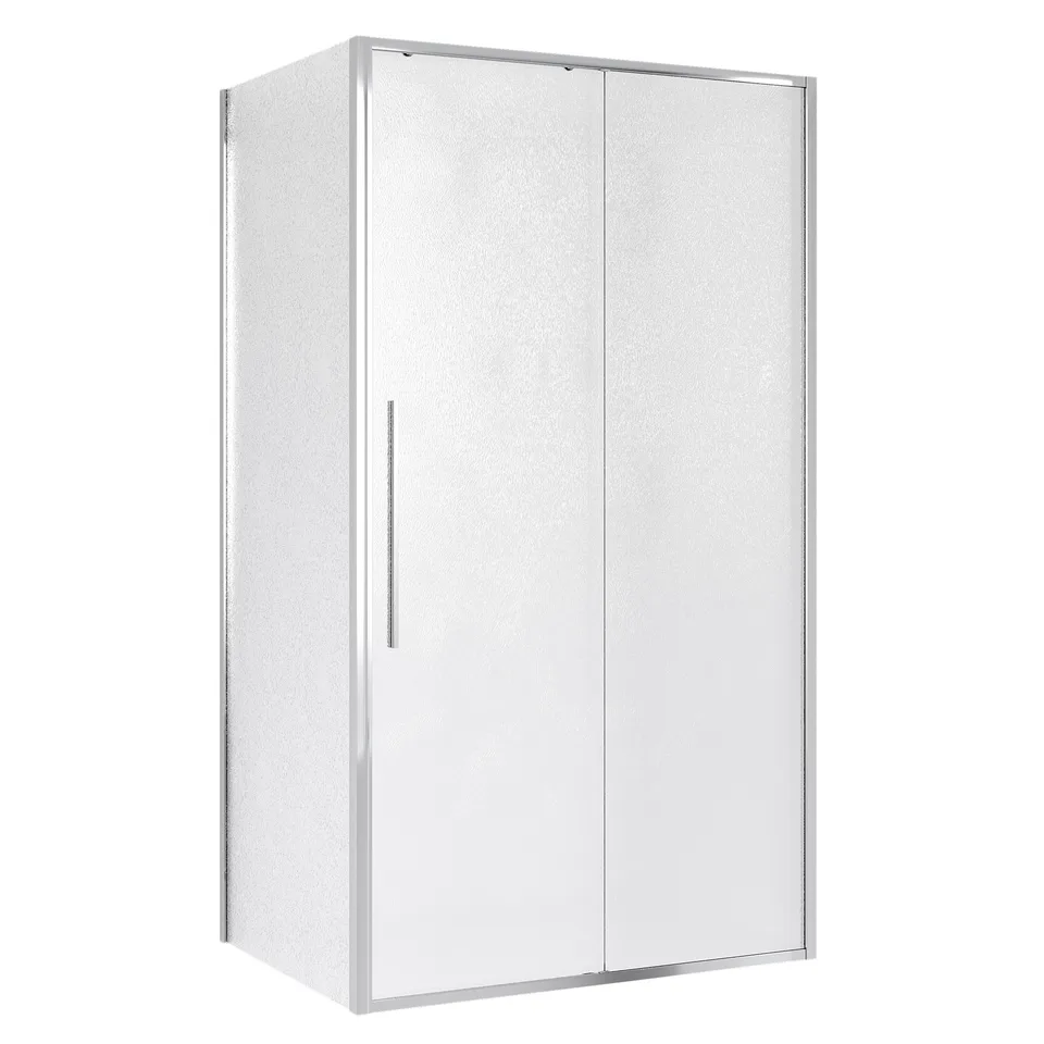 Душевое ограждение Niagara Nova NG-65-14CH-CH100-34 (140х100х195) прямоугольник,хром,дверь раздвижная,стекло шиншилла,2 места