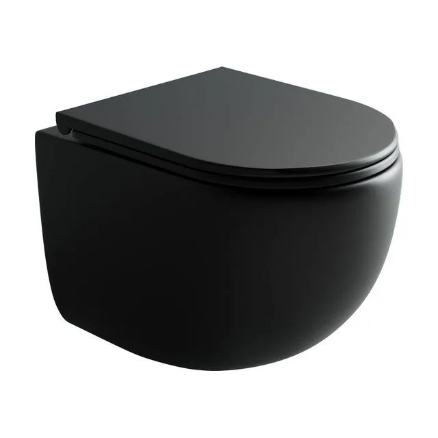 Унитаз подвесной Ceramica Nova Пик (UP) CN4007MB черный матовый с сиденьем микролифт смыв торнадо