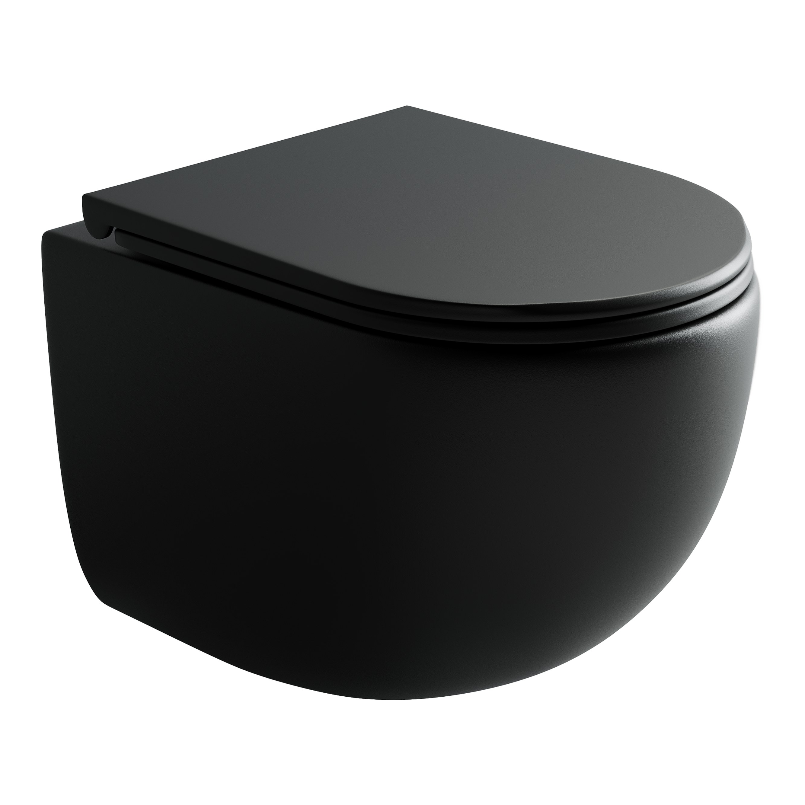 Унитаз подвесной Ceramica Nova Пик (UP) CN4007MB черный матовый с сиденьем микролифт смыв торнадо