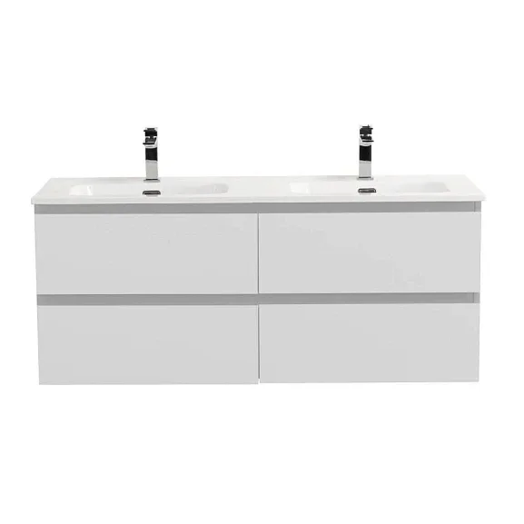 Тумба с раковиной BelBagno Крафт (Kraft) 120 с четырьмя ящиками белый матовый (раковина BB1200-2-ETL)