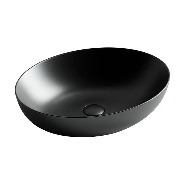 Раковина из сантехнического фарфора Ceramica Nova Элемент (Element) 52 см CN6017MB накладная цвет черный матовый