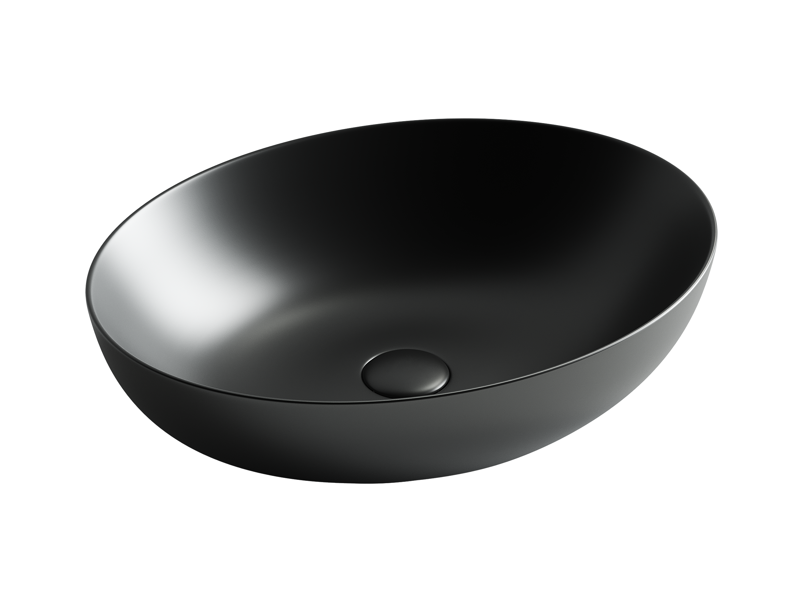 Раковина из сантехнического фарфора Ceramica Nova Элемент (Element) 52 см CN6017MB накладная цвет черный матовый