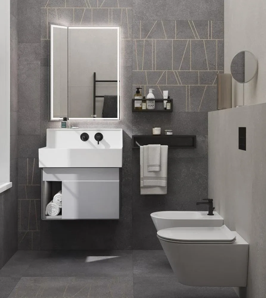 Зеркало Kerama Marazzi Tecno M 65 с поворотной секцией, подсветкой и функцией антизапотевание