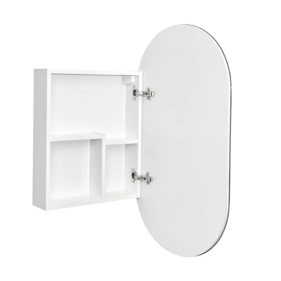 Зеркало-шкаф Aquaton Оливия 50*90 белый глянец R