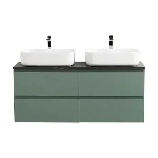Тумба с раковиной BelBagno Крафт (Kraft) 120 с четырьмя ящиками еловая матовая (столешница черный матовый мрамор)