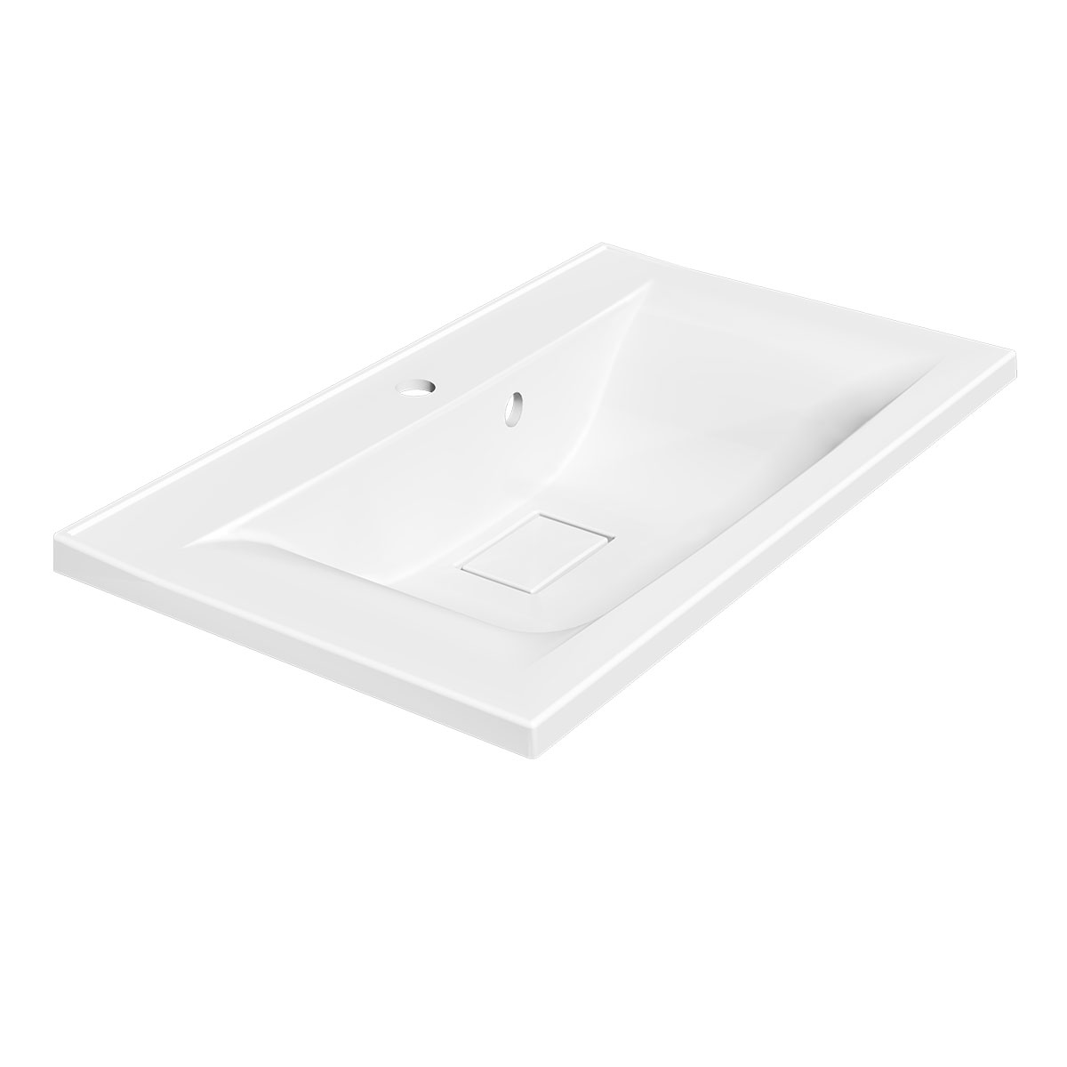 Раковина из искусственного камня Vincea 75 см VCB-3M750W встраиваемая цвет белый