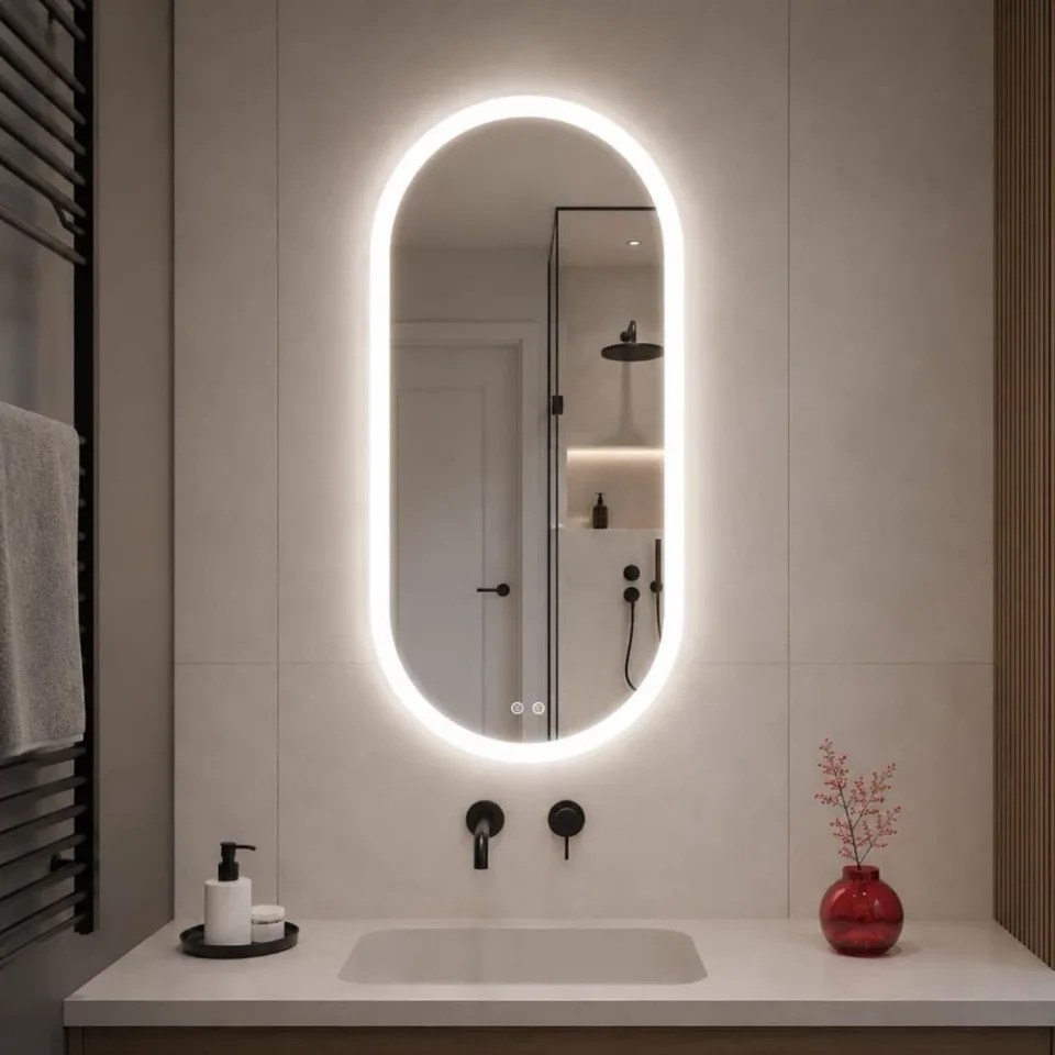 Зеркало Comforty Опал 50*100 с Led-подсветкой сенсорный выключатель и функцией антизапотевания
