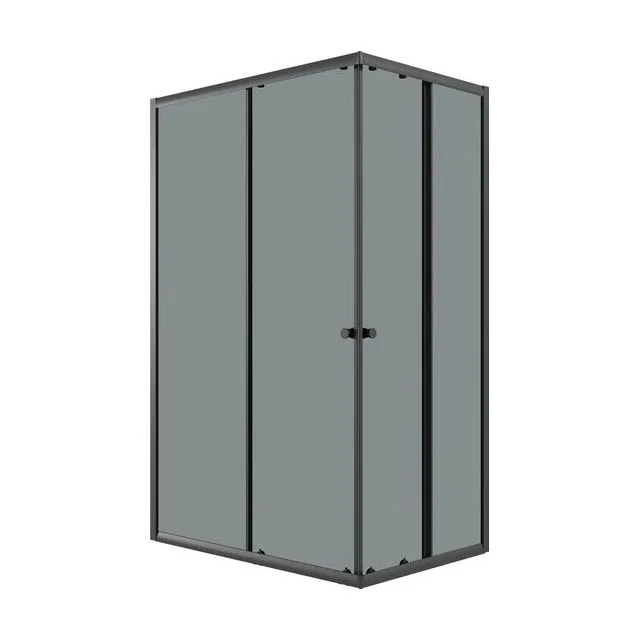 Душевое ограждение Niagara Eco NG-1129-14QT (120х90х190) прямоугольник,раздвижное,черный,стекло тонированное