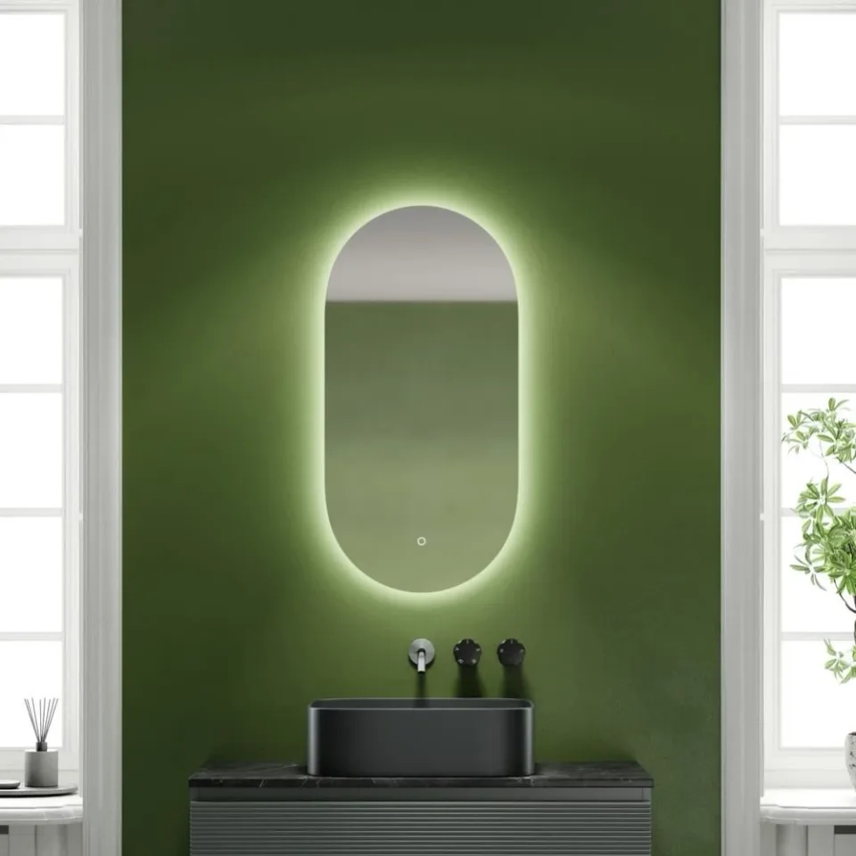 Зеркало Sancos Овал/Oval 45*90 с контурной подсветкой