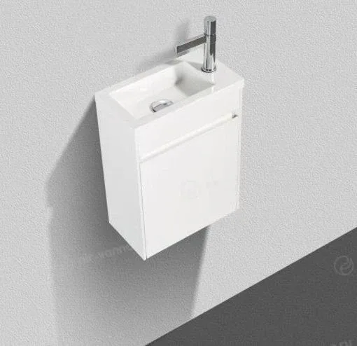 Тумба с раковиной BelBagno Пьетра (Pietra) Мини (Mini) 40 левая белый глянец