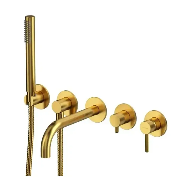 Смеситель Whitecross Y Brushed Gold Y1240GLB для ванны и душа скрытый монтаж брашированное золото