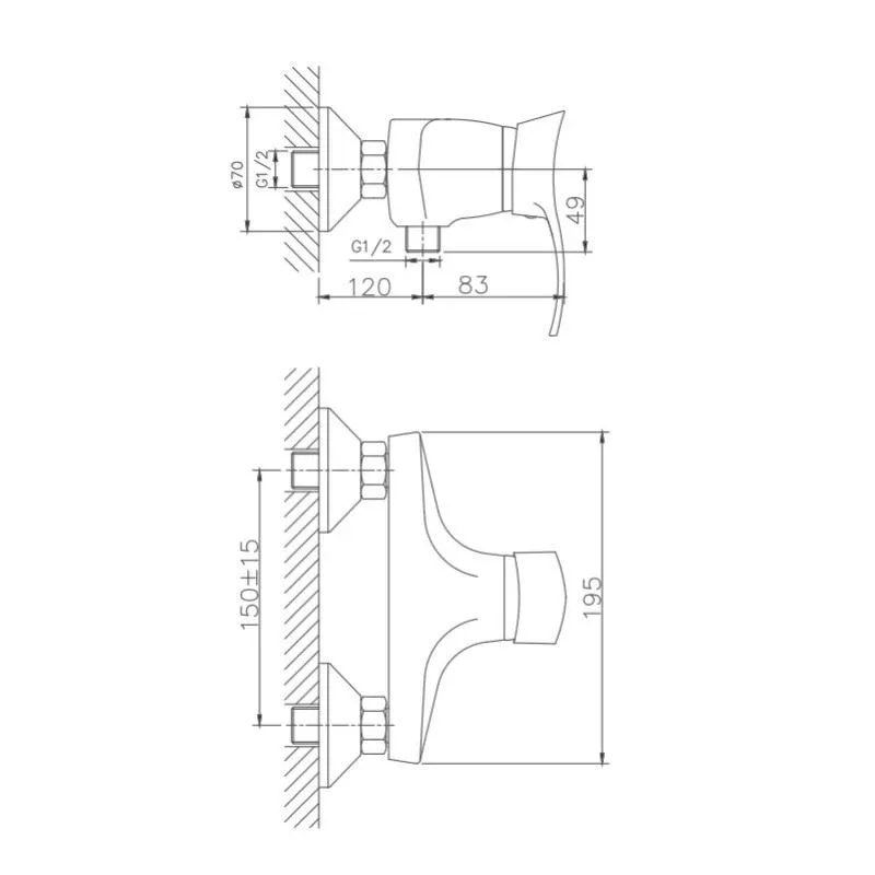 Смеситель Haiba HB2001 для душа